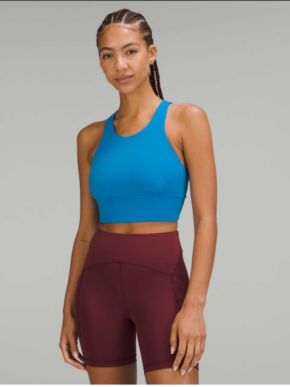 Lululemon Wunder Train Longline Bra Poolside Blue Size 4